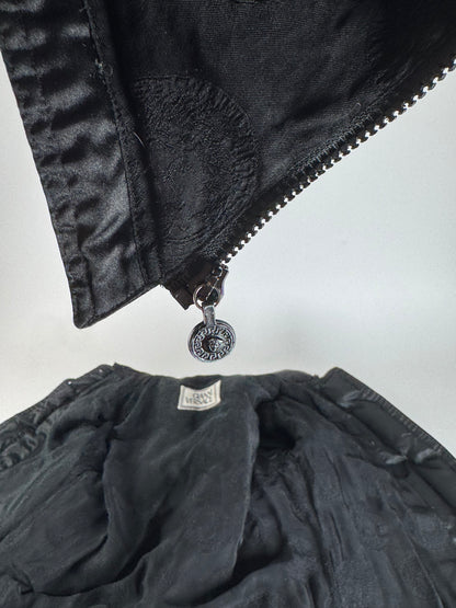 Vintage Gianni Versace Polyester Parka Black 40/L