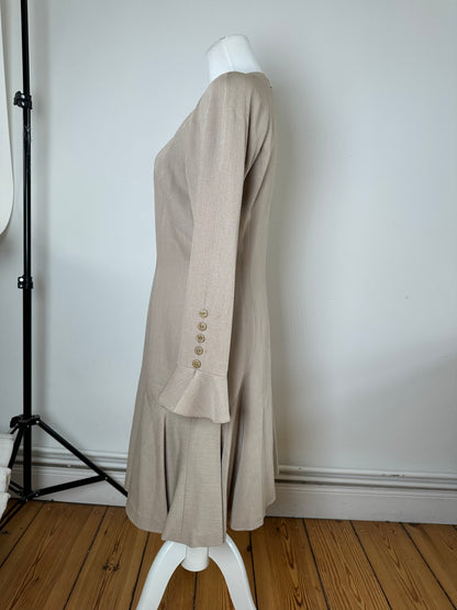 Vintage Dior Silk Blend Dress Y2K Beige
