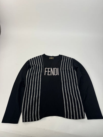 Vintage Fendi Polyester Striped Sweater M