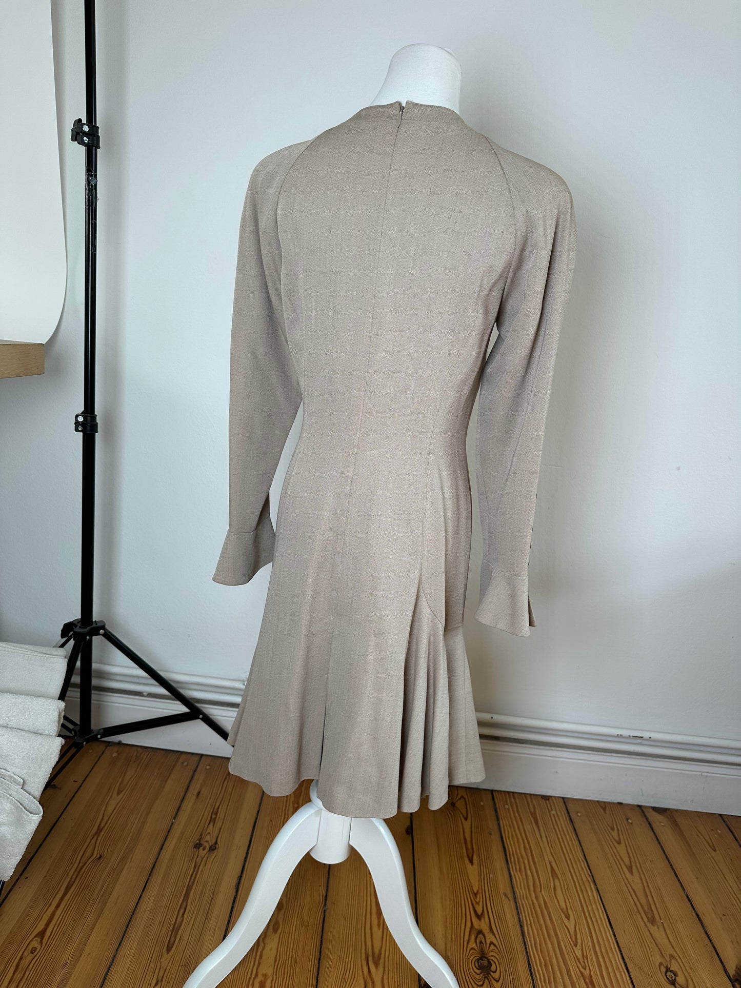 Vintage Dior Silk Blend Dress Y2K Beige