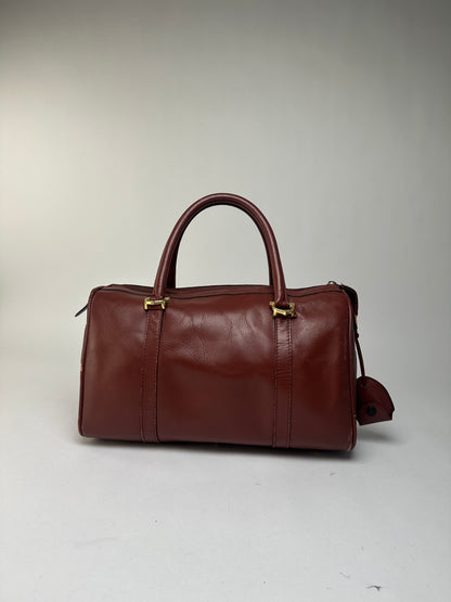 Vintage Cartier Must de Cartier Structured Top-Handle Bag Late 1990s Burgundy