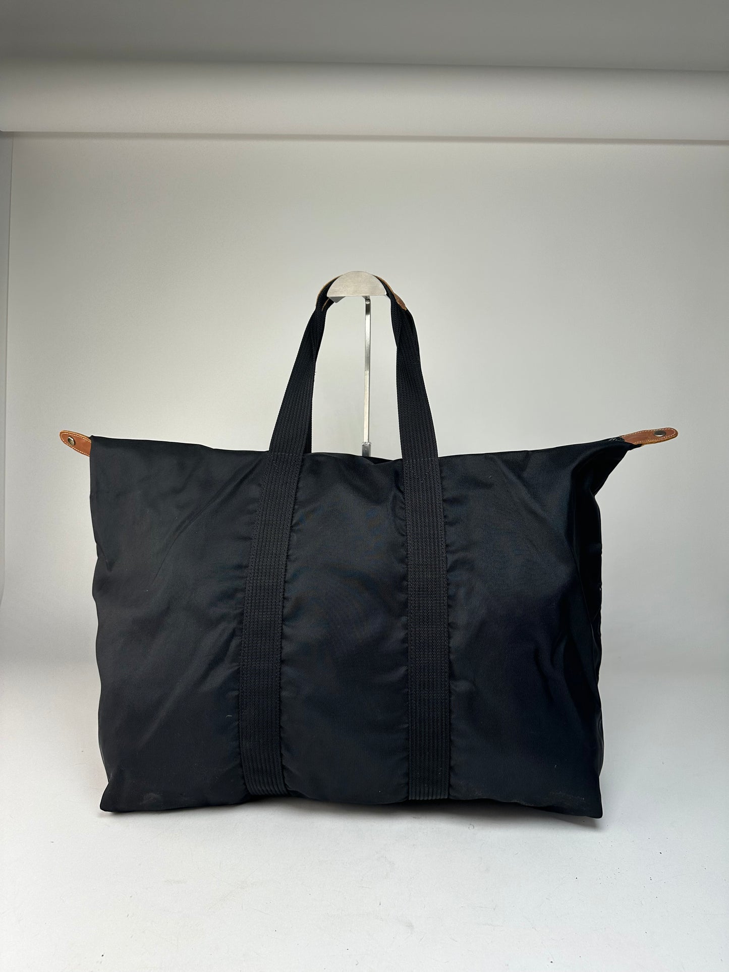 Vintage Courreges Polyester Travel Bag Black