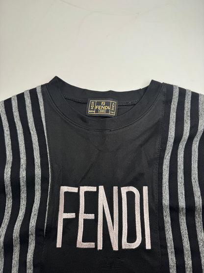 Vintage Fendi Polyester Striped Sweater M