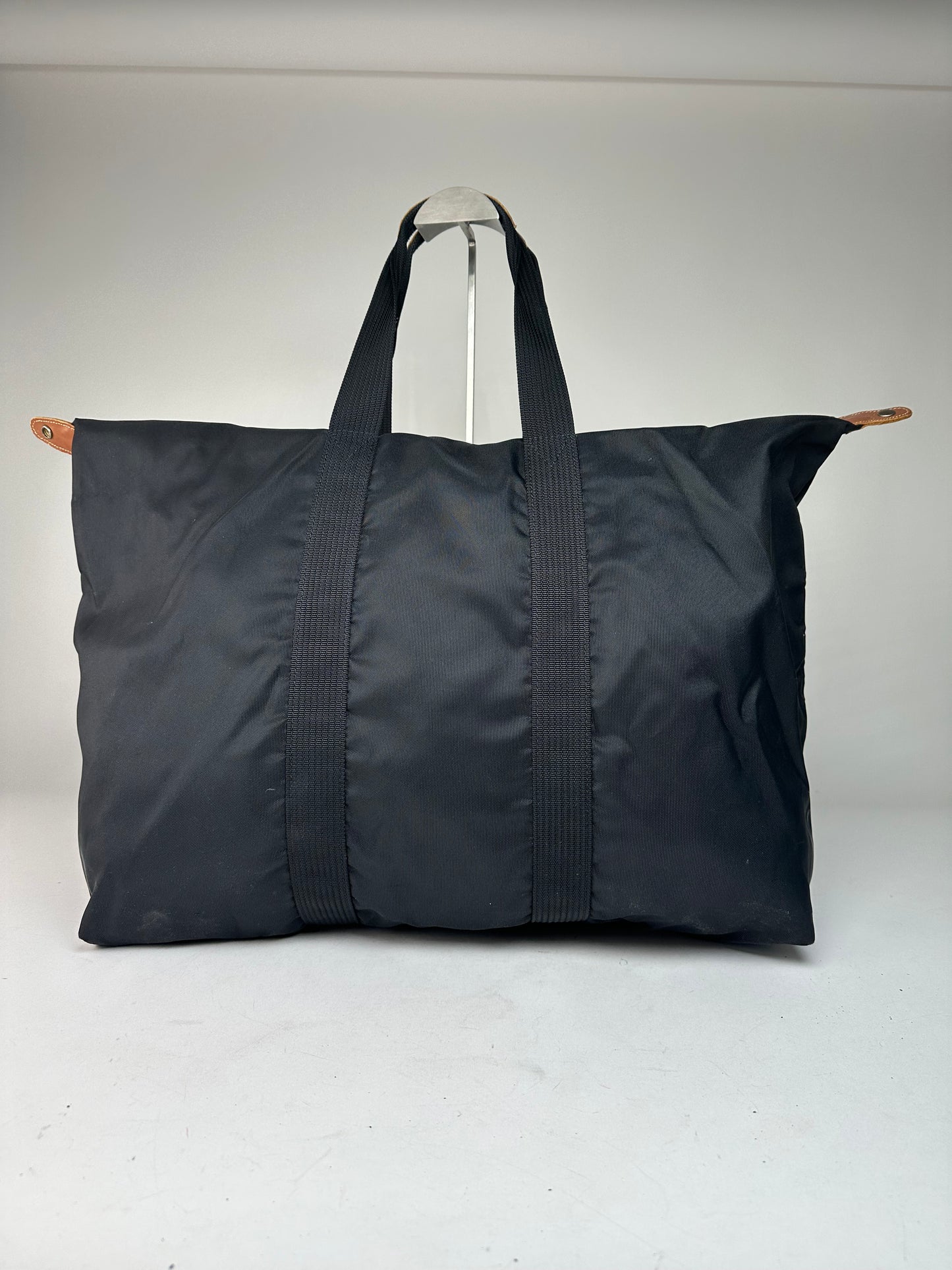 Vintage Courreges Polyester Travel Bag Black