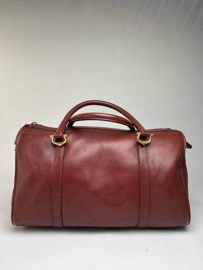Vintage Cartier Must de Cartier Structured Top-Handle Bag Late 1990s Burgundy