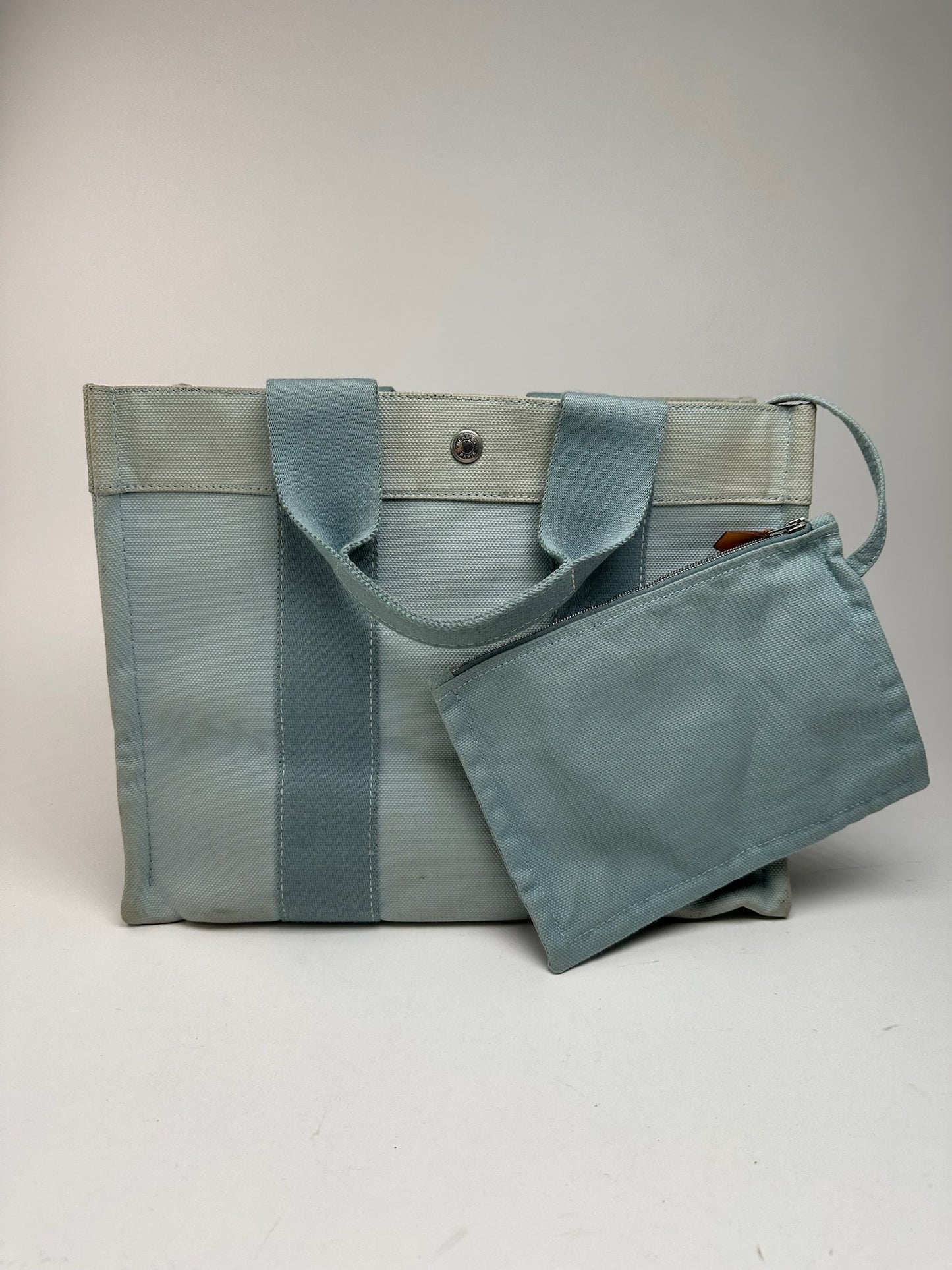 Sac Hermès vintage bleu clair