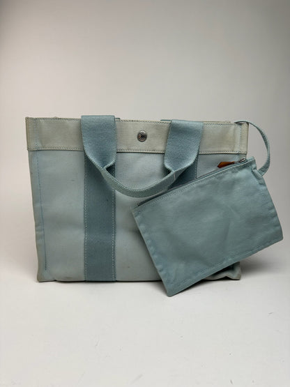 Sac Hermès vintage bleu clair