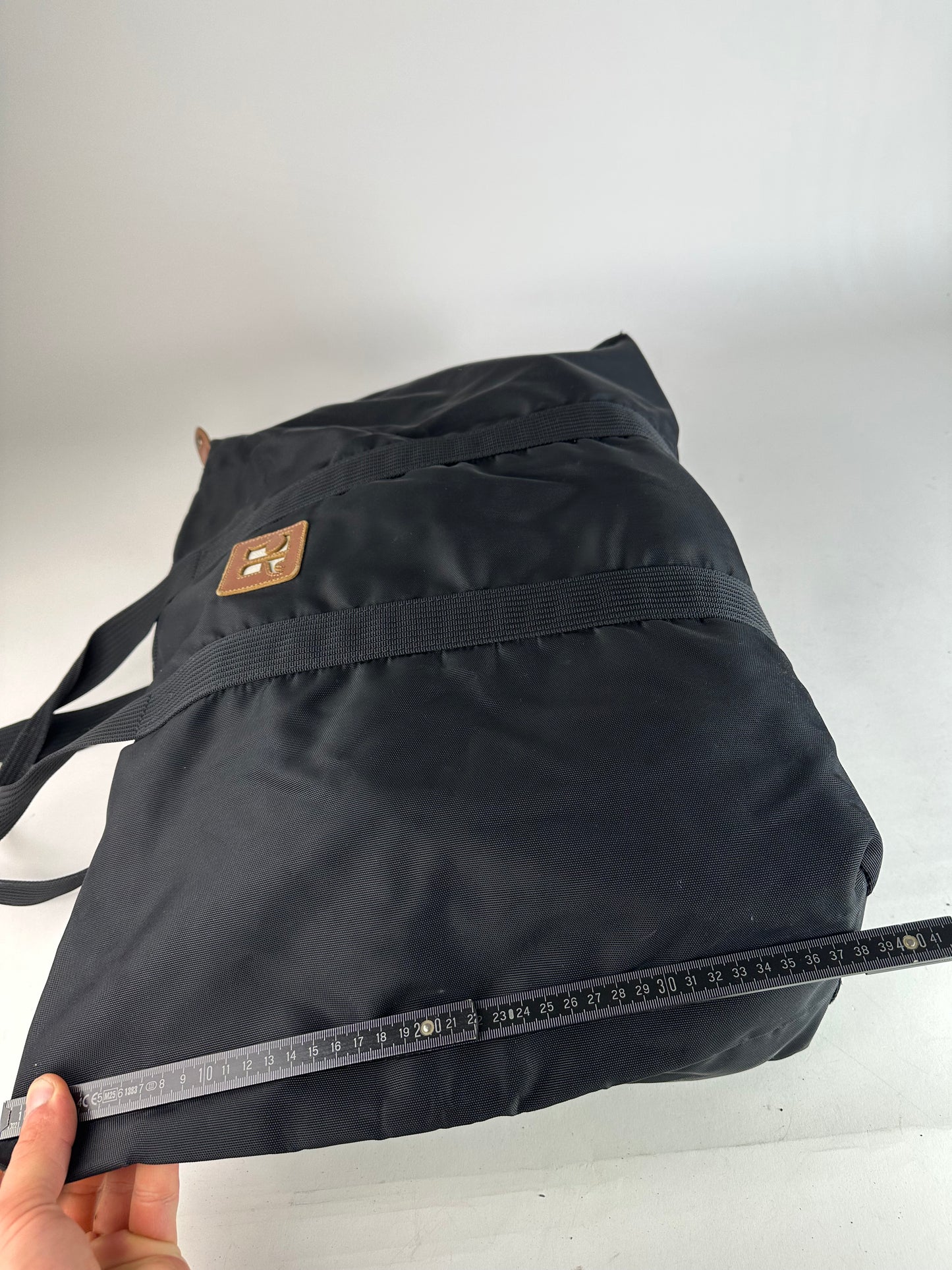 Vintage Courreges Polyester Travel Bag Black