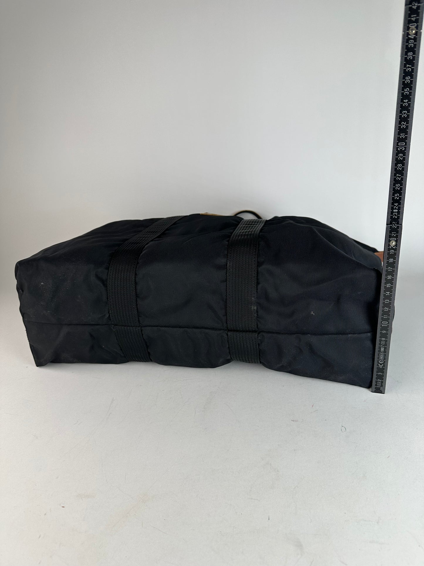 Vintage Courreges Polyester Travel Bag Black