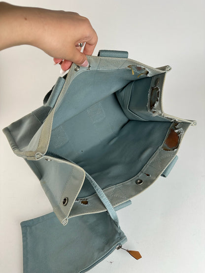 Sac Hermès vintage bleu clair