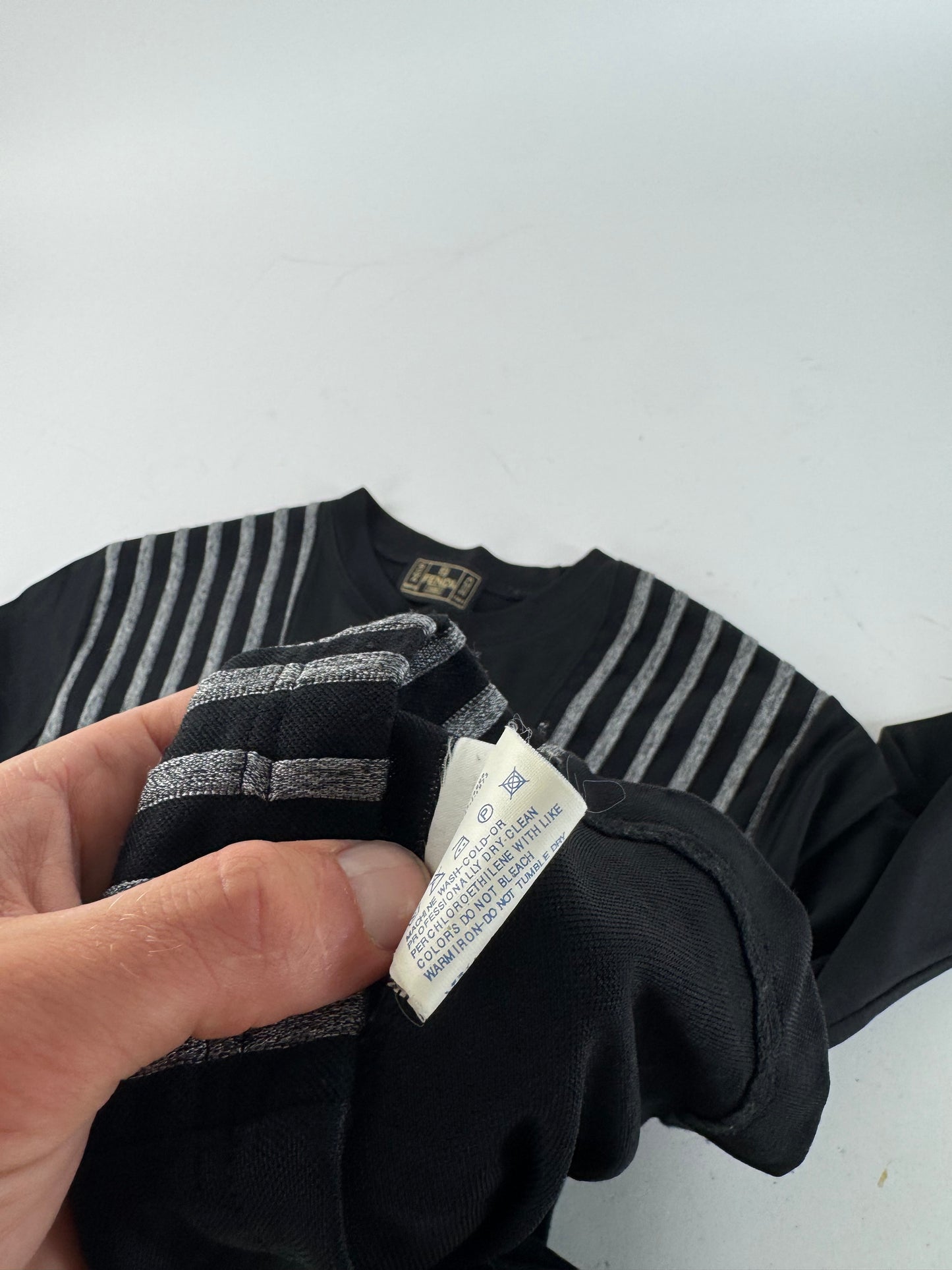 Vintage Fendi Polyester Striped Sweater M