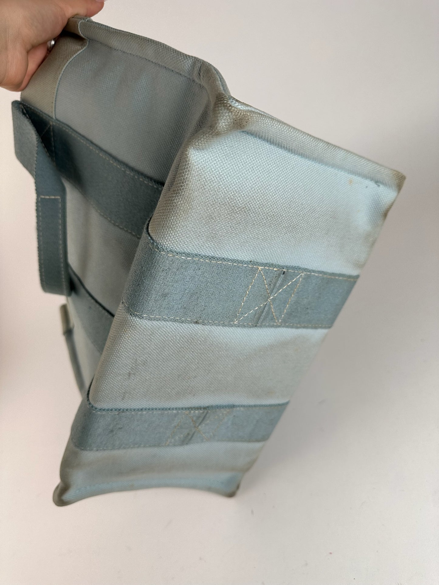 Sac Hermès vintage bleu clair