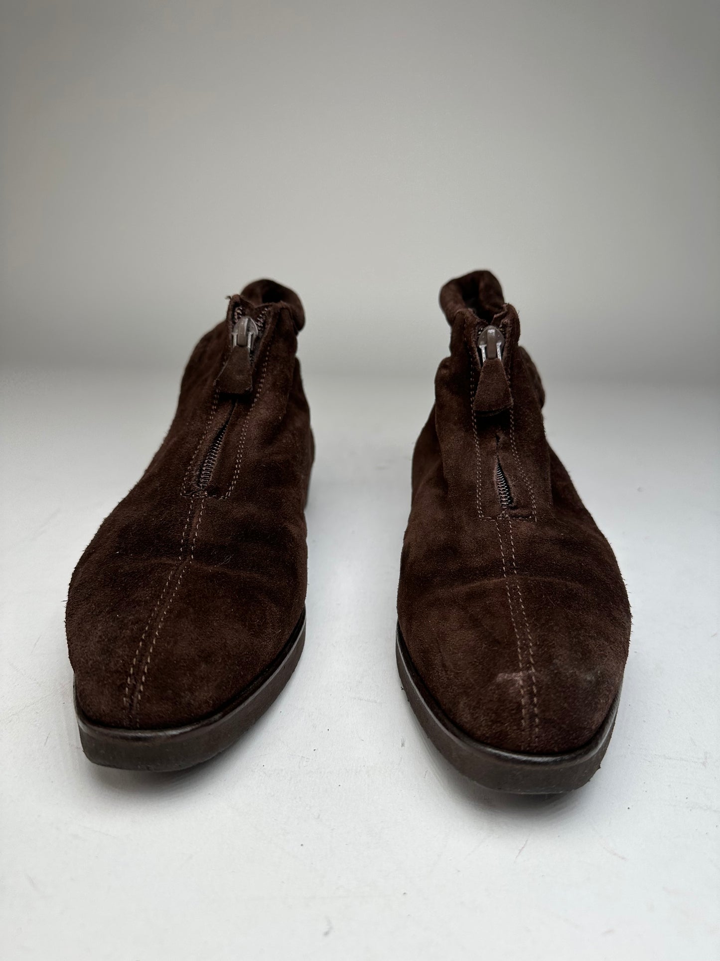 Vintage Bottega Veneta Suede Wool Hightop Sneaker Brown