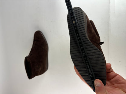 Vintage Bottega Veneta Suede Wool Hightop Sneaker Brown