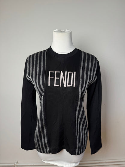 Vintage Fendi Polyester Striped Sweater M