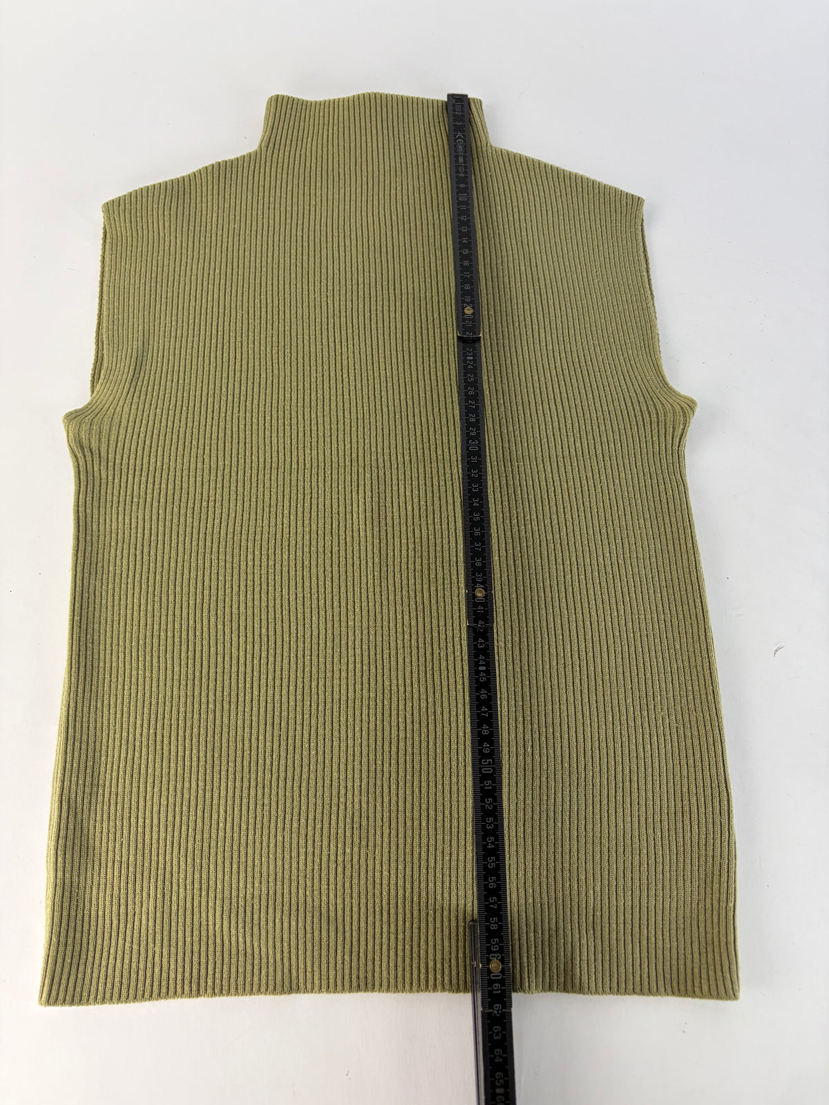 Vintage Loewe Sleeveless Turtleneck Sweater Light Olive M