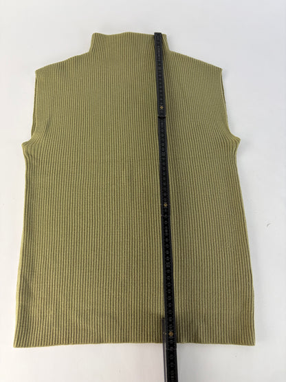 Vintage Loewe Sleeveless Turtleneck Sweater Light Olive M