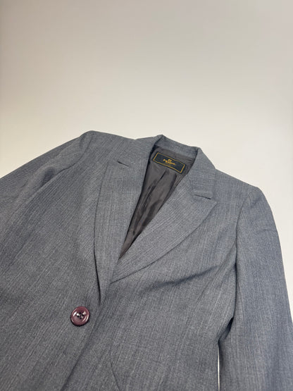 Vintage Fendi Roma Wool Blazer 38/M Grey