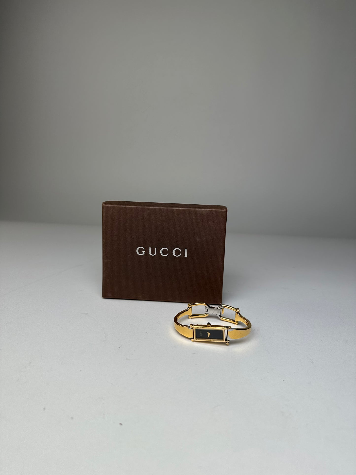 Vintage Gucci Enamel Bracelet Y2K Gold Black