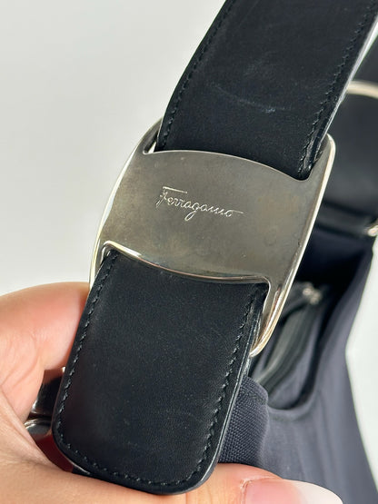 Sac en toile Ferragamo vintage noir