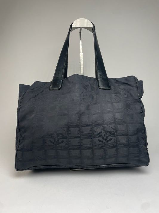 Vintage Chanel New Travel Line Tote bag Black