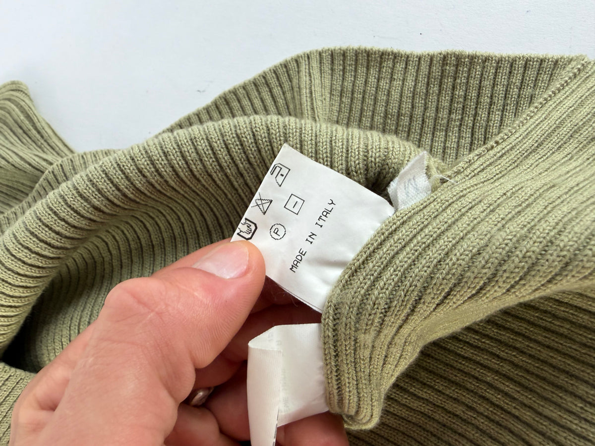 Vintage Loewe Sleeveless Turtleneck Sweater Light Olive M