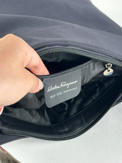 Sac en toile Ferragamo vintage noir