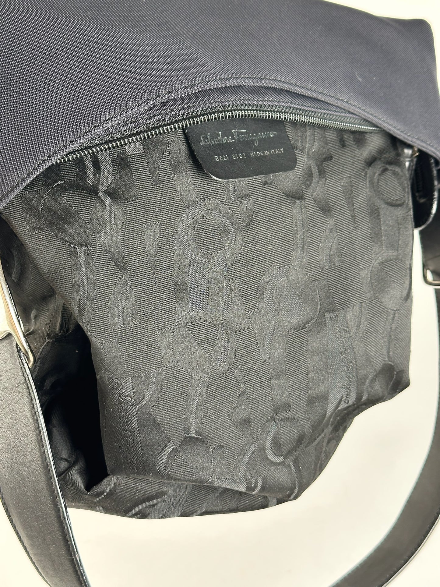 Sac en toile Ferragamo vintage noir