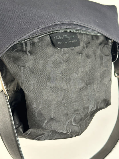 Sac en toile Ferragamo vintage noir