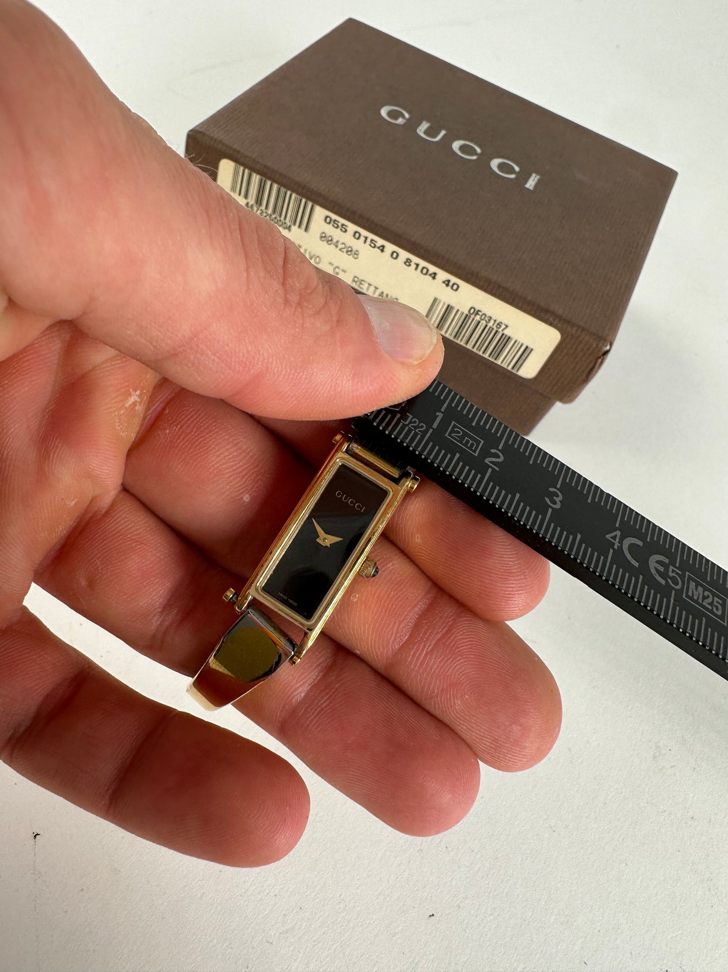 Vintage Gucci Enamel Bracelet Y2K Gold Black