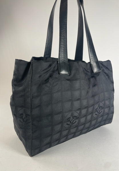 Vintage Chanel New Travel Line Tote bag Black