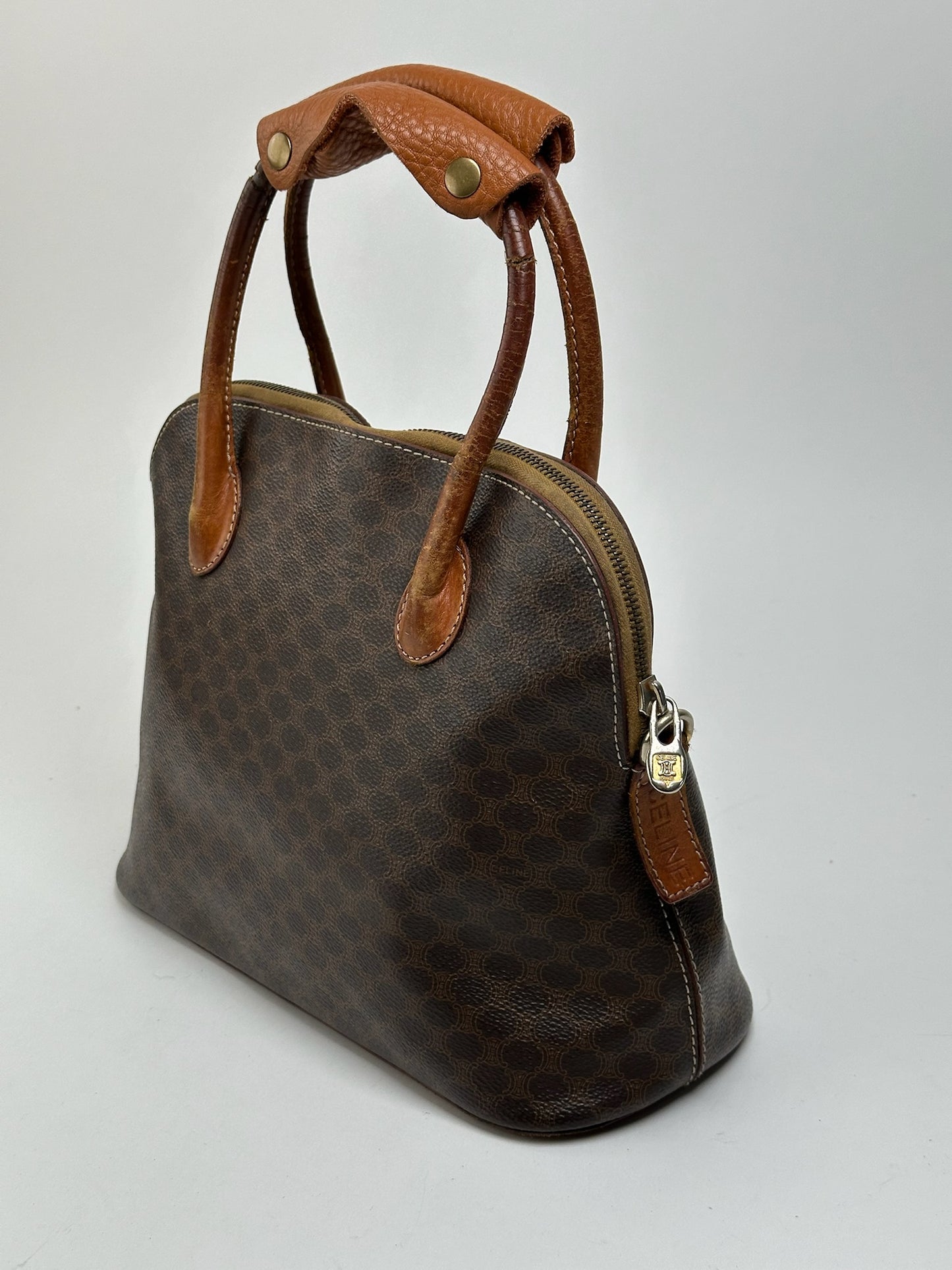 Sac vintage Céline Paris en cuir monogramme marron