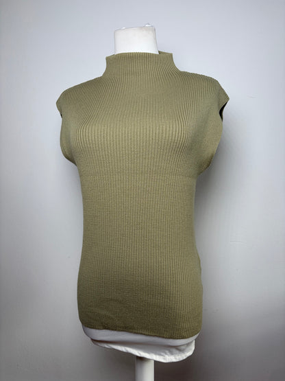 Vintage Loewe Sleeveless Turtleneck Sweater Light Olive M