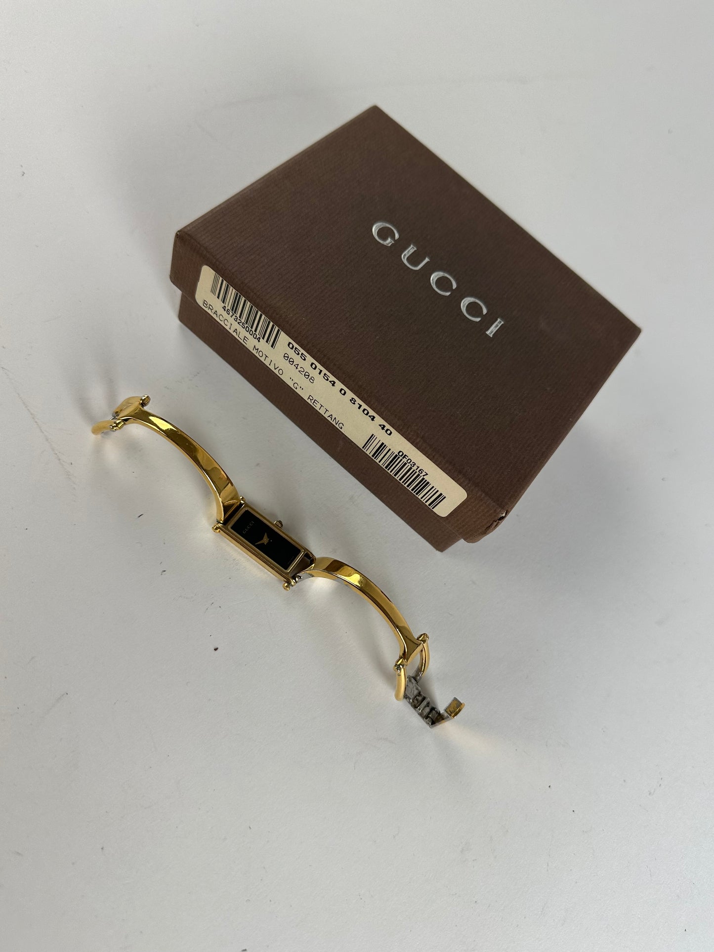 Vintage Gucci Enamel Bracelet Y2K Gold Black