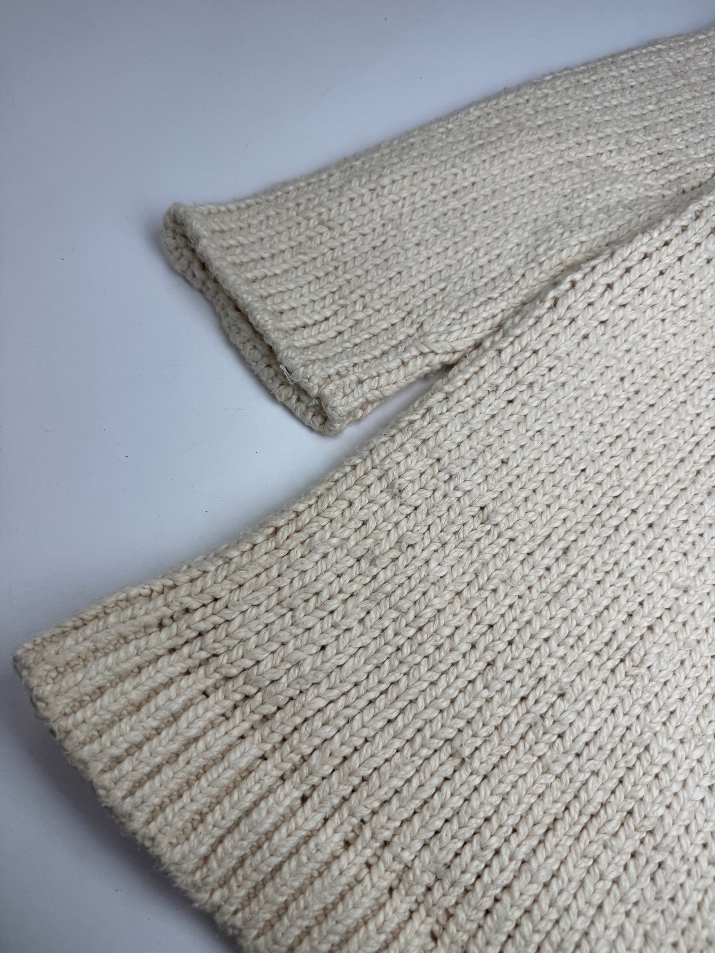 Vintage Balenciaga Short Turtleneck Sweater Beige M