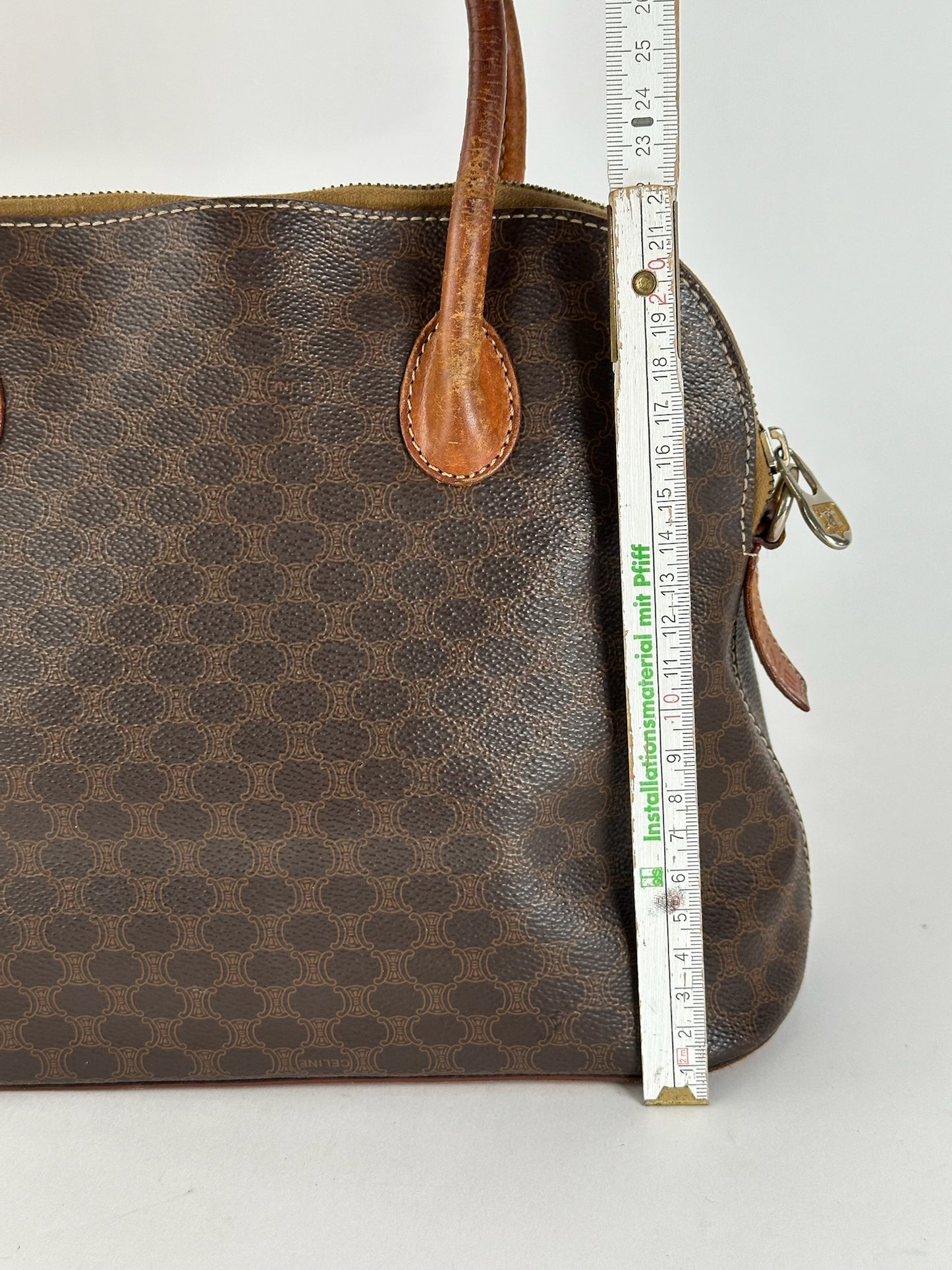 Sac vintage Céline Paris en cuir monogramme marron