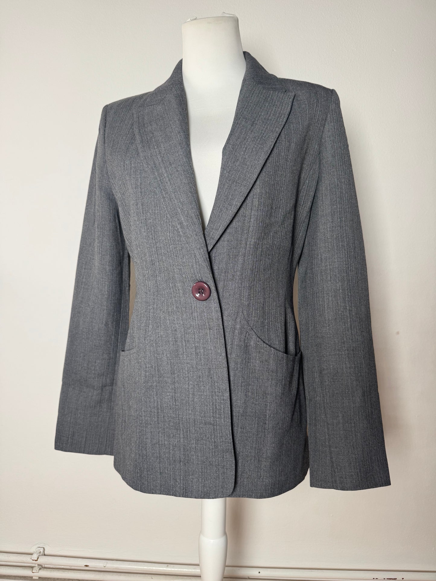 Vintage Fendi Roma Wool Blazer 38/M Grey