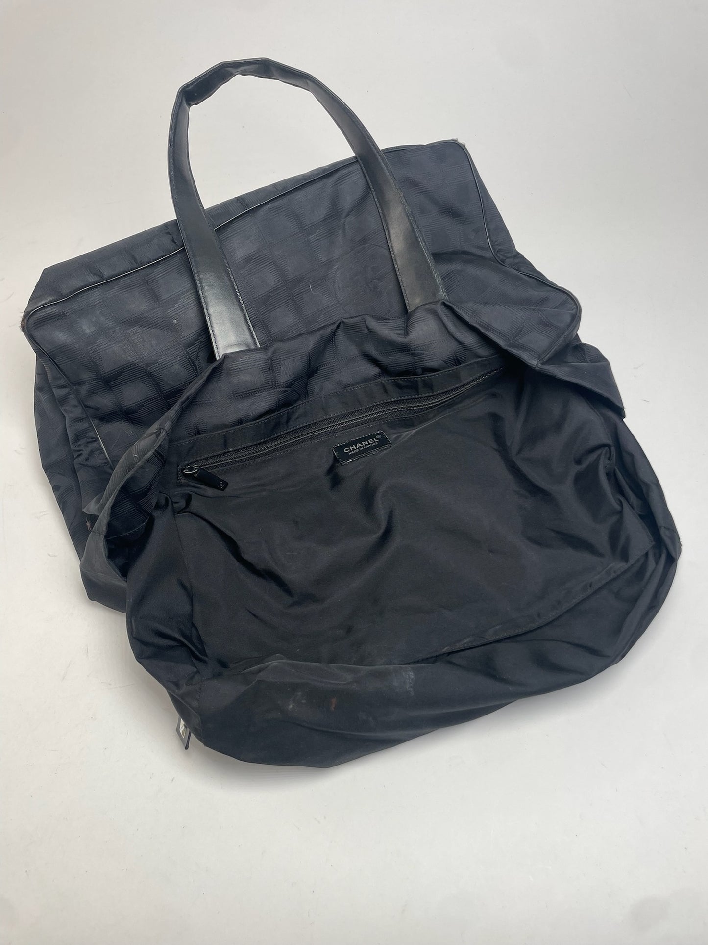 Vintage Chanel New Travel Line Tote bag Black