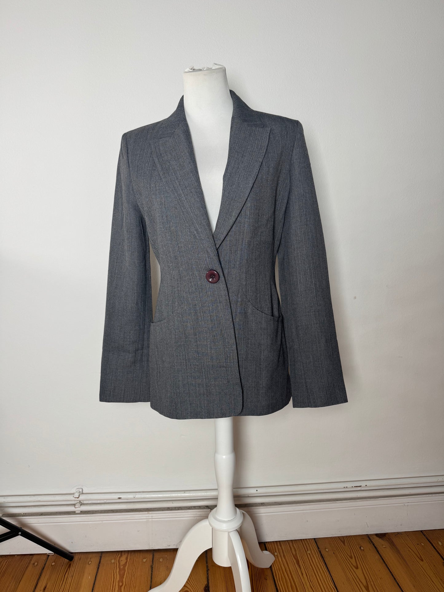 Vintage Fendi Roma Wool Blazer 38/M Grey