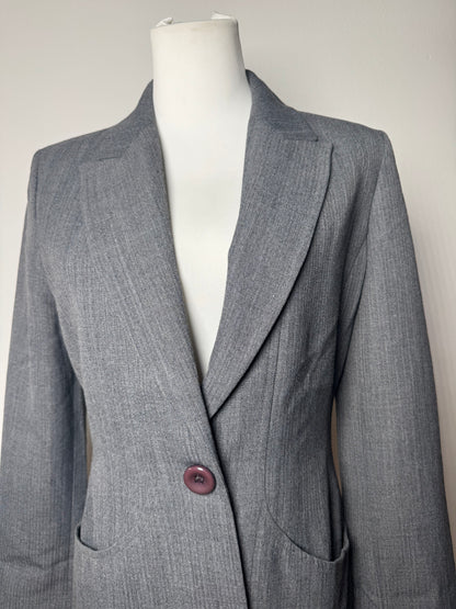 Vintage Fendi Roma Wool Blazer 38/M Grey