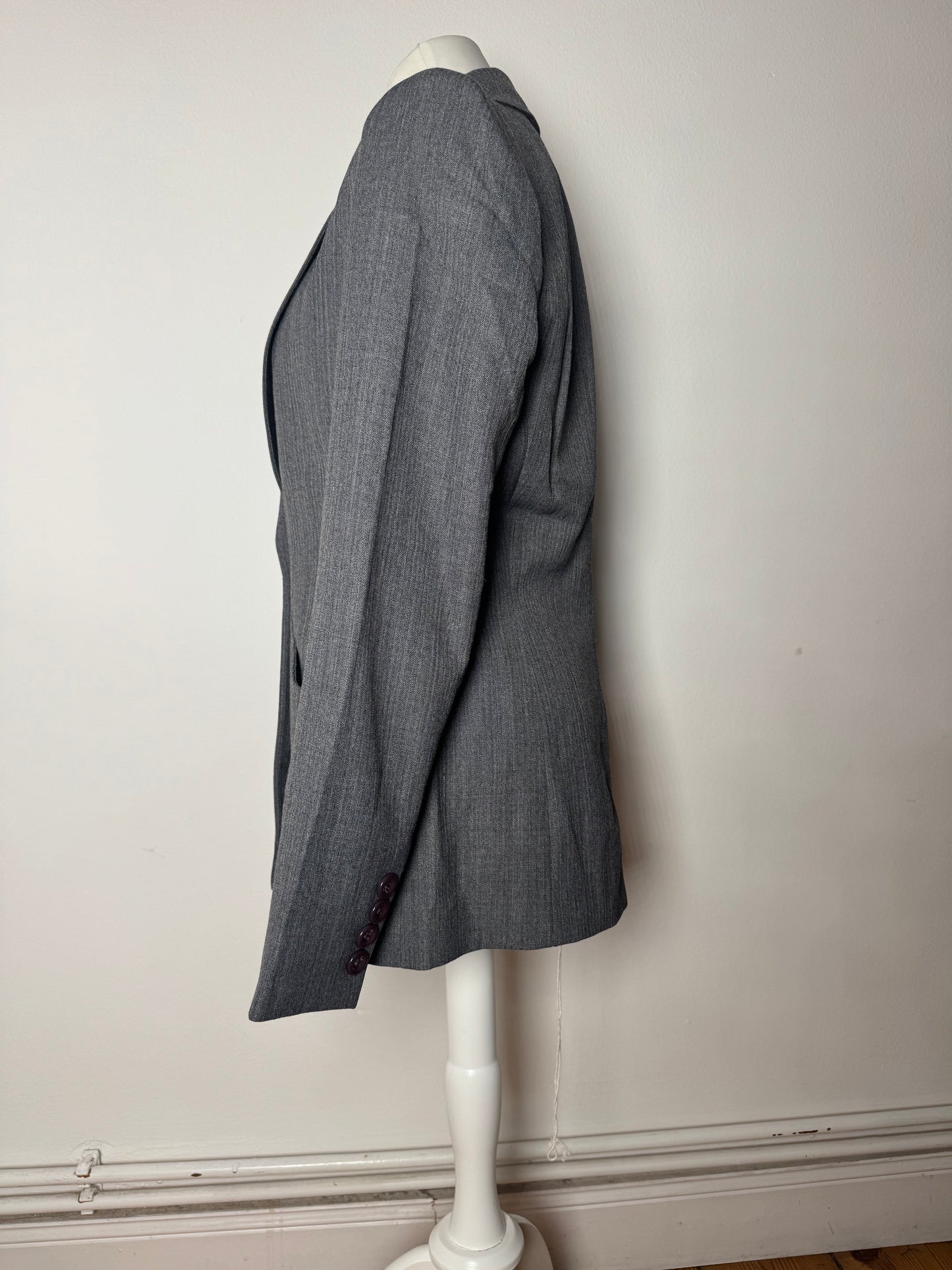 Vintage Fendi Roma Wool Blazer 38/M Grey
