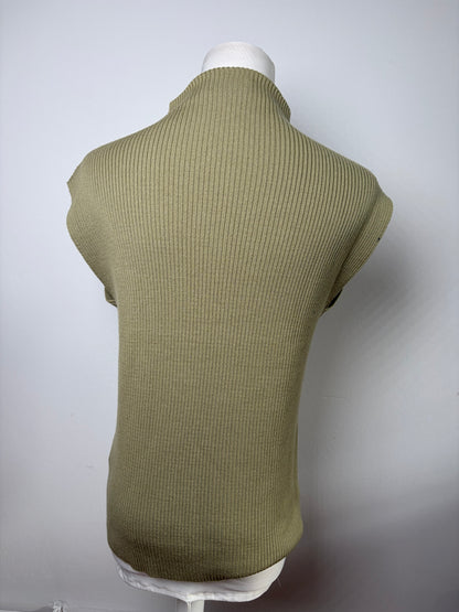 Vintage Loewe Sleeveless Turtleneck Sweater Light Olive M