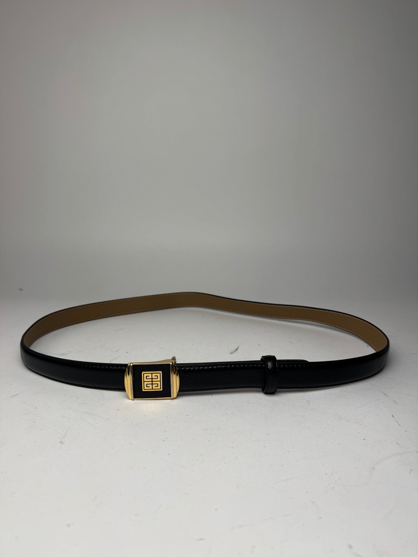 Vintage Givenchy Leather Belt black