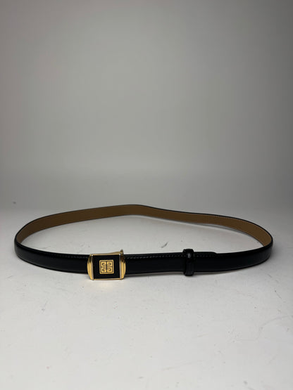 Vintage Givenchy Leather Belt black