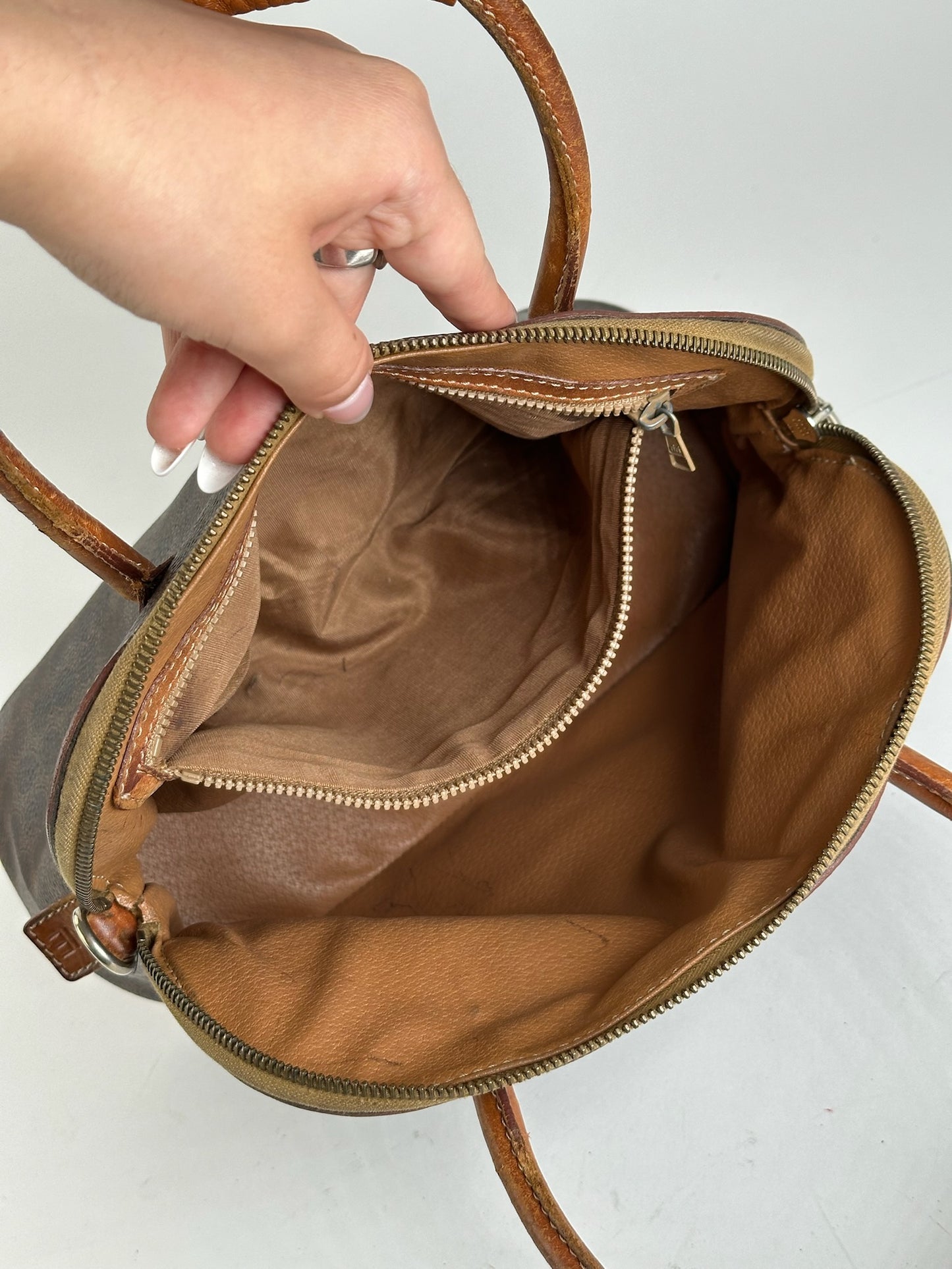 Sac vintage Céline Paris en cuir monogramme marron