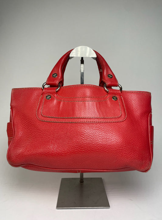 Vintage Celine Paris Leather Boogie Bag Red