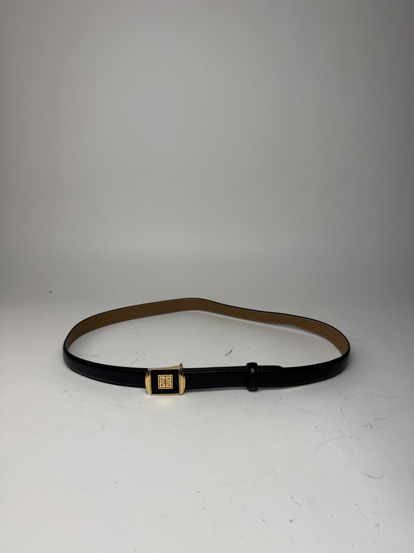 Vintage Givenchy Leather Belt black