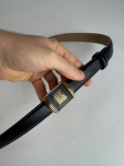 Vintage Givenchy Leather Belt black