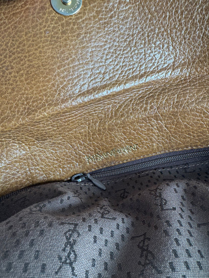 Sac vintage Yves Saint Laurent Mombasa en cuir marron