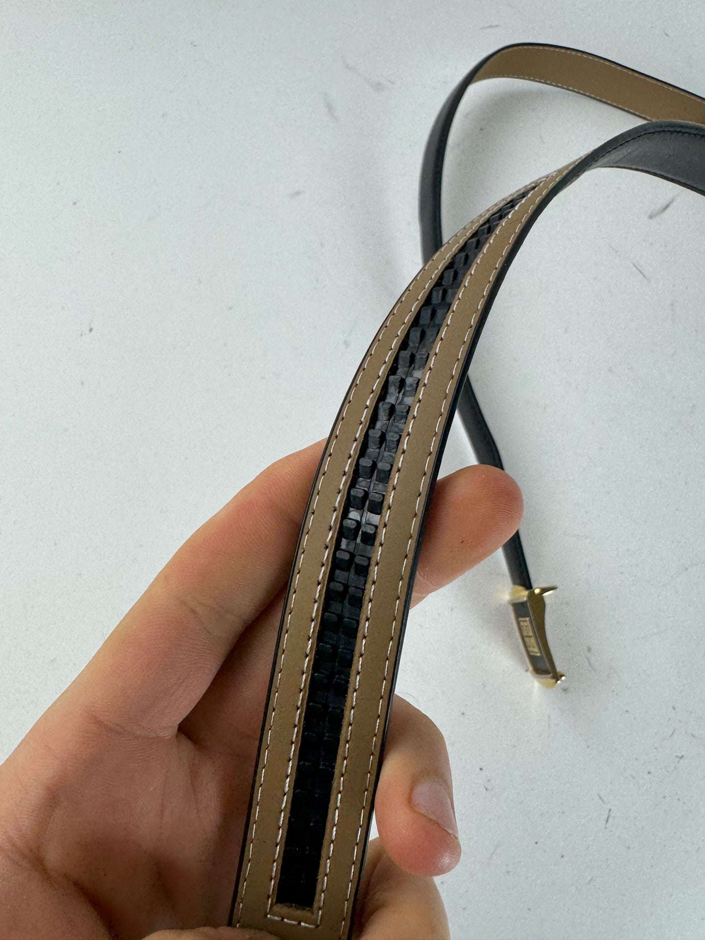 Vintage Givenchy Leather Belt black